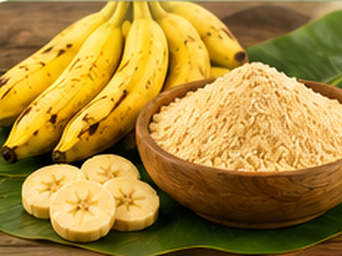 Ripe banana powder